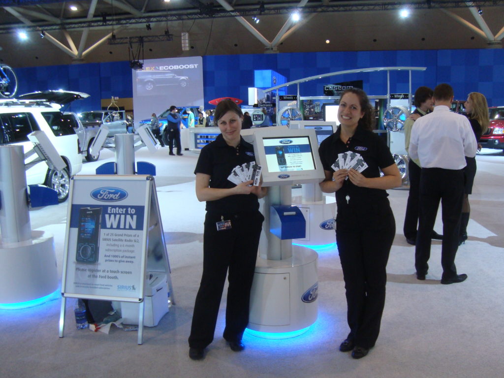 Ford auto show activation with interactive display