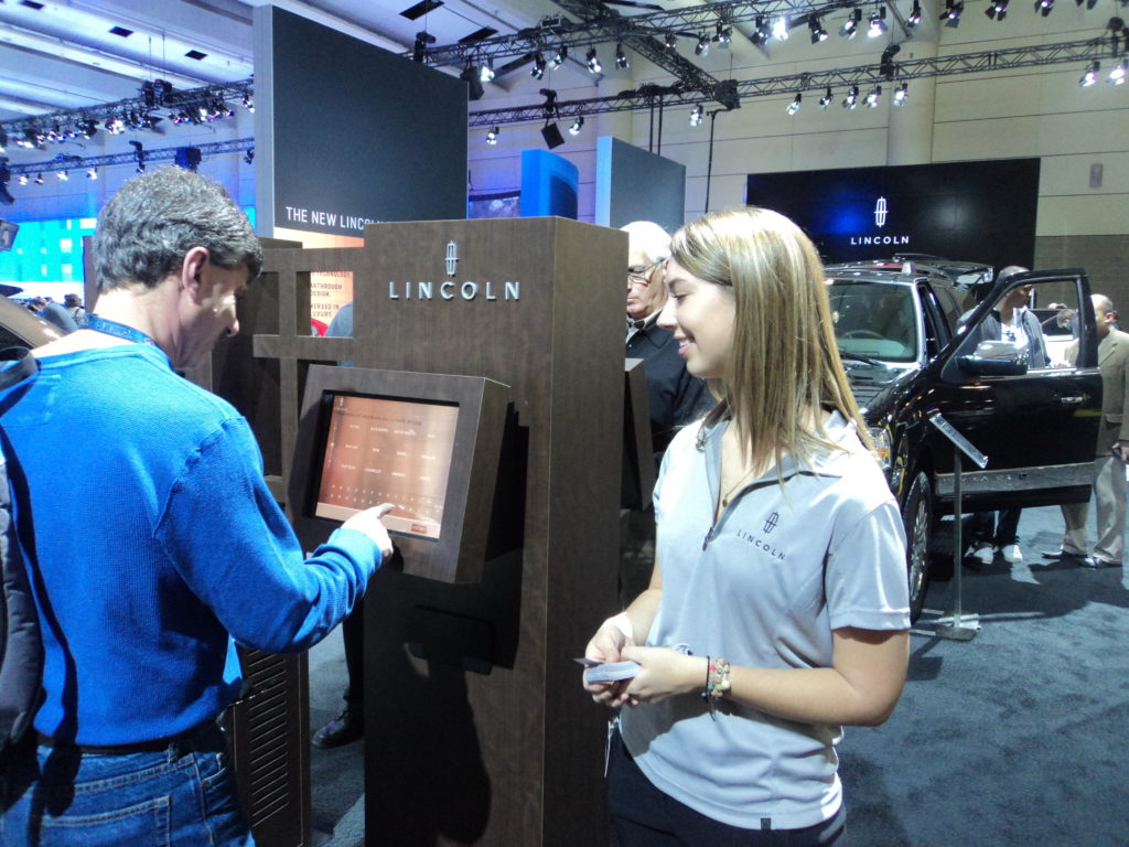 Lincoln auto show interactive display