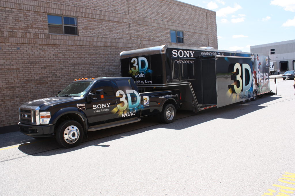 Sony 3D vehicle wrap and trailer