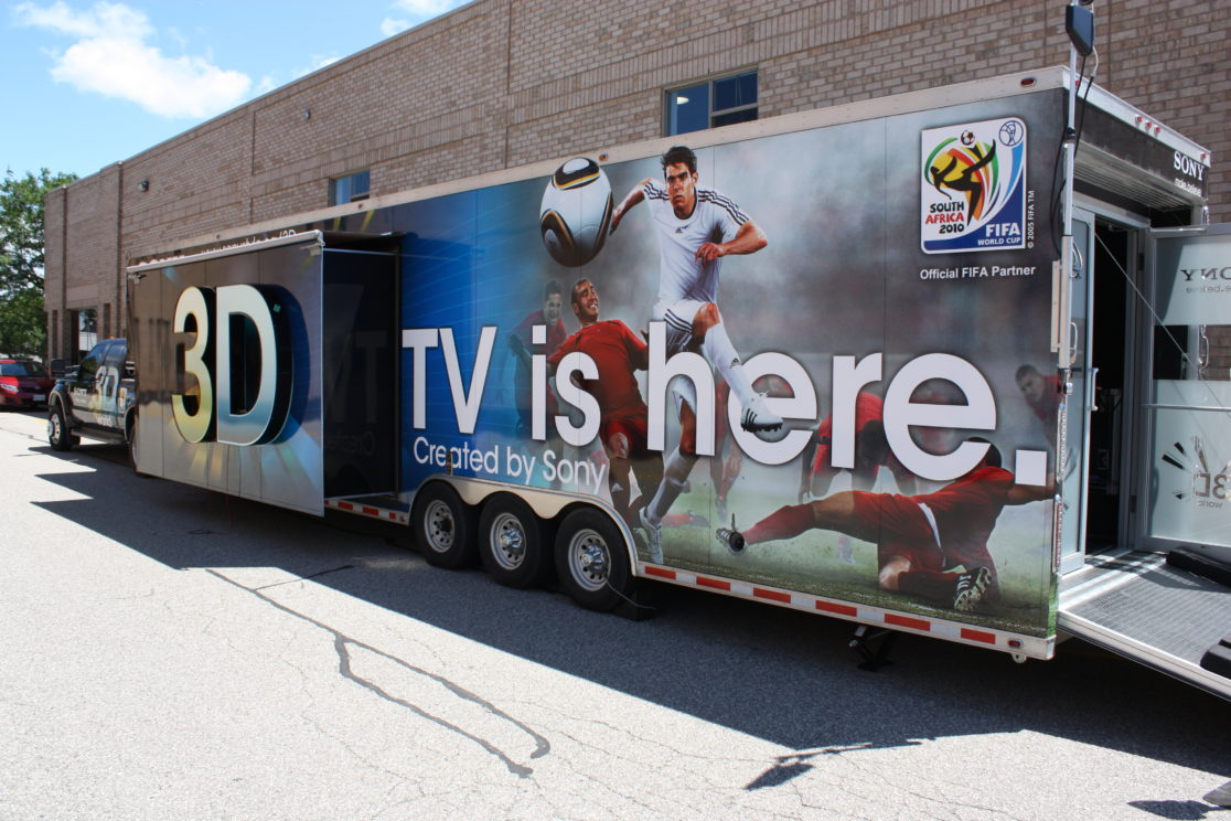 Sony 3D trailer exterior wrap