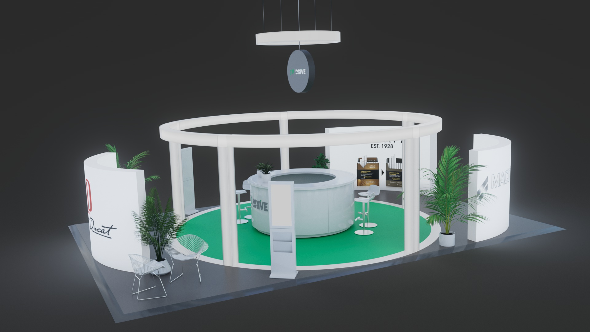 JTI Drive green tradeshow booth concept