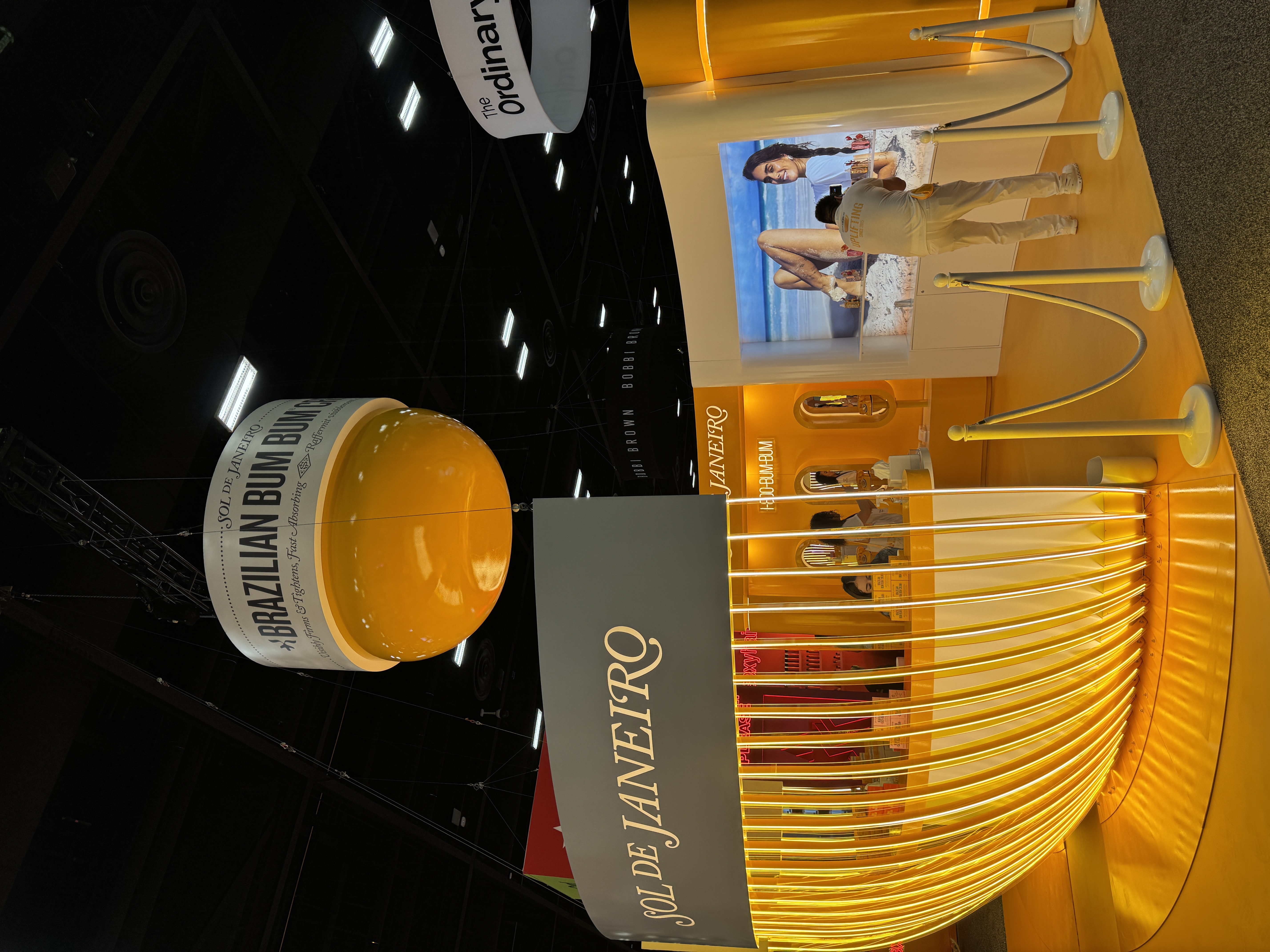 Sol de Janeiro Ulta booth with hanging product