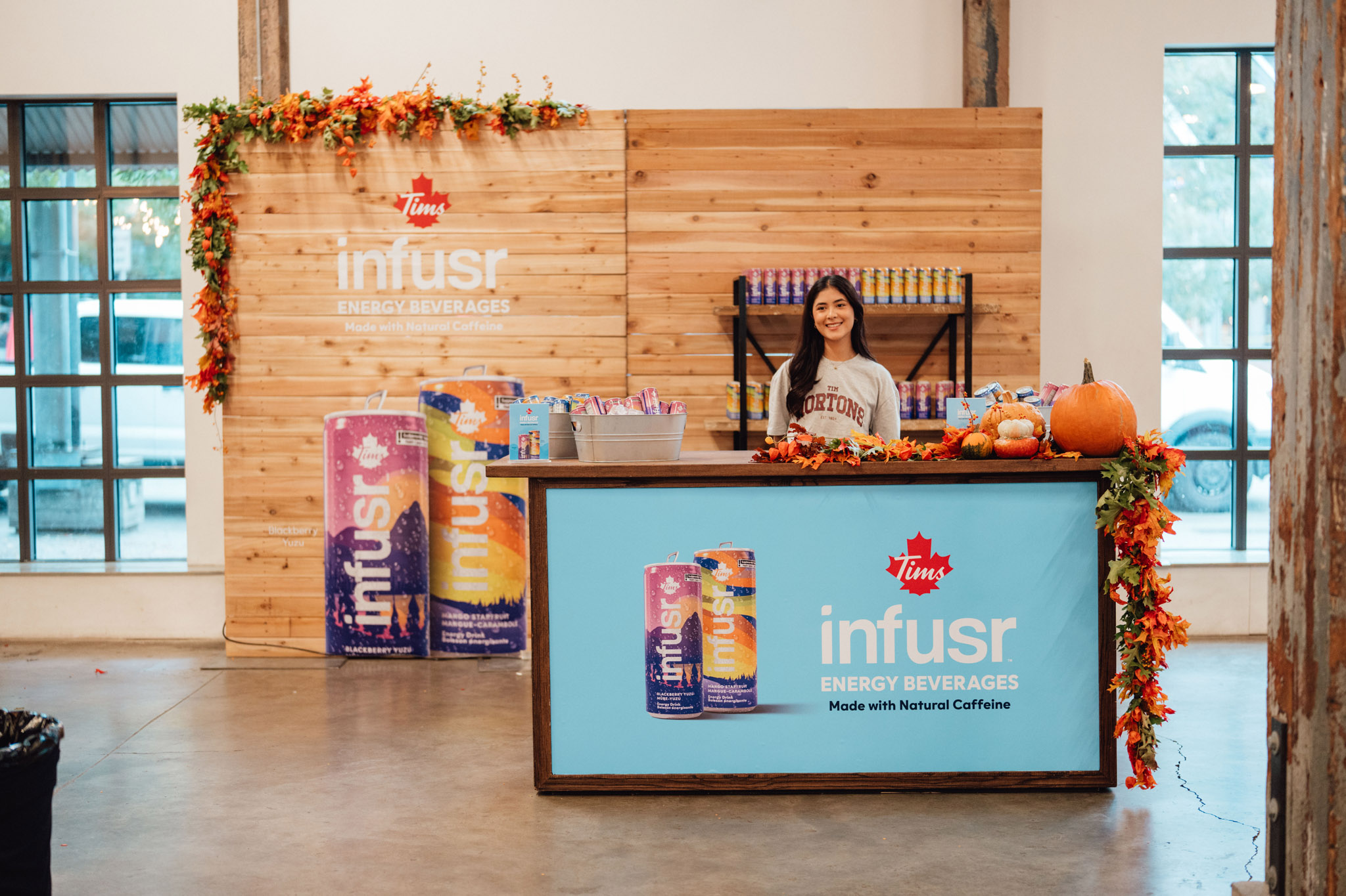 Tim Hortons Infusr event sampling counter