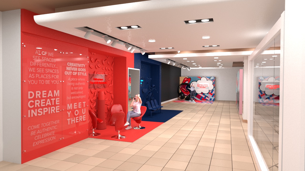 Colourful CF Studio interior concept