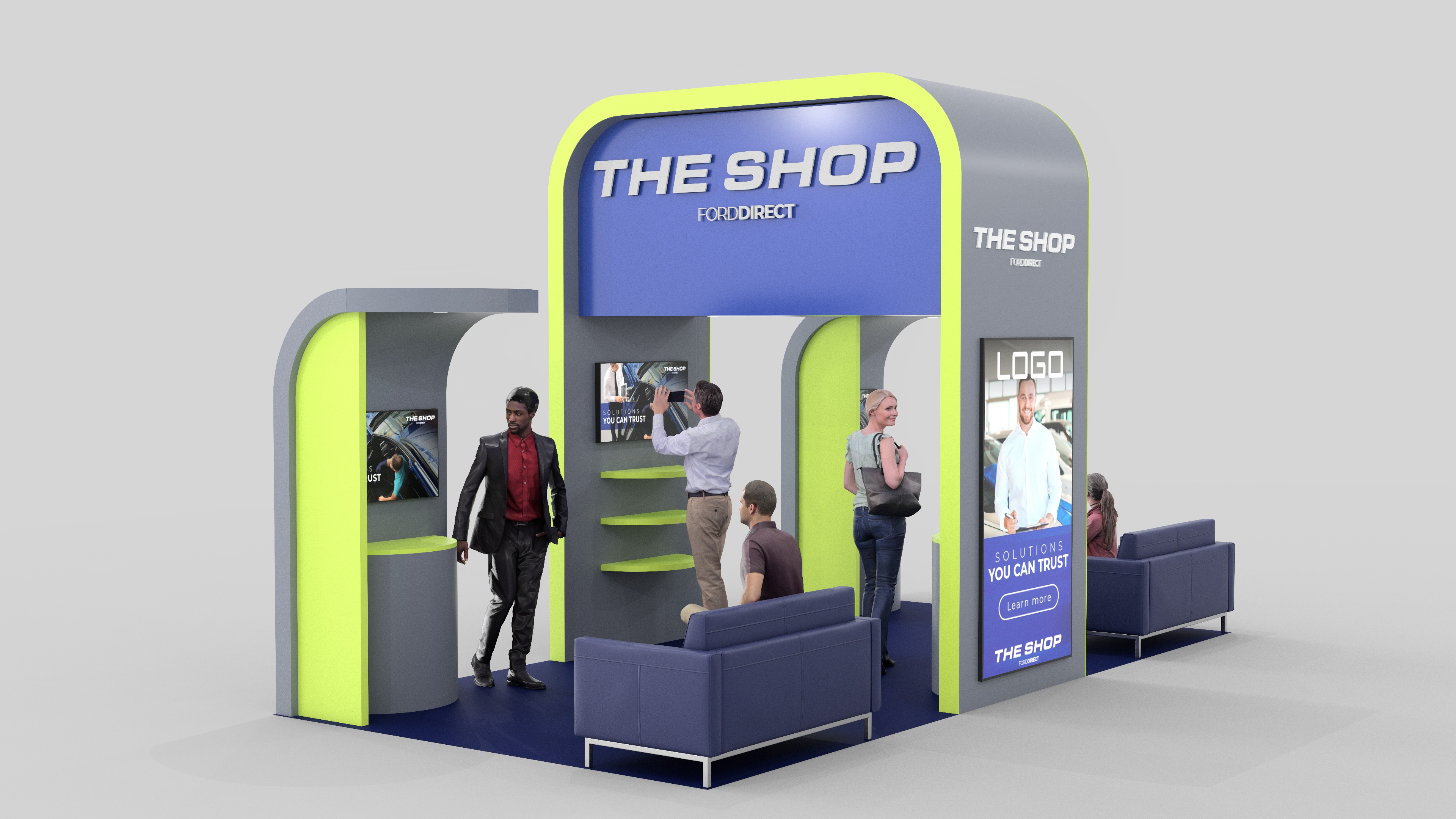 FordDirect The Shop exhibit booth concept