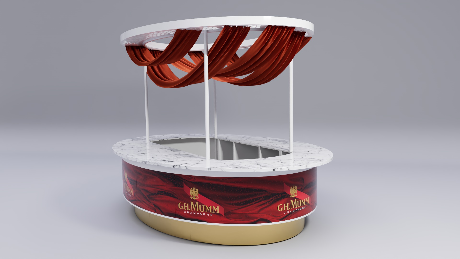 G.H. Mumm circular champagne bar concept