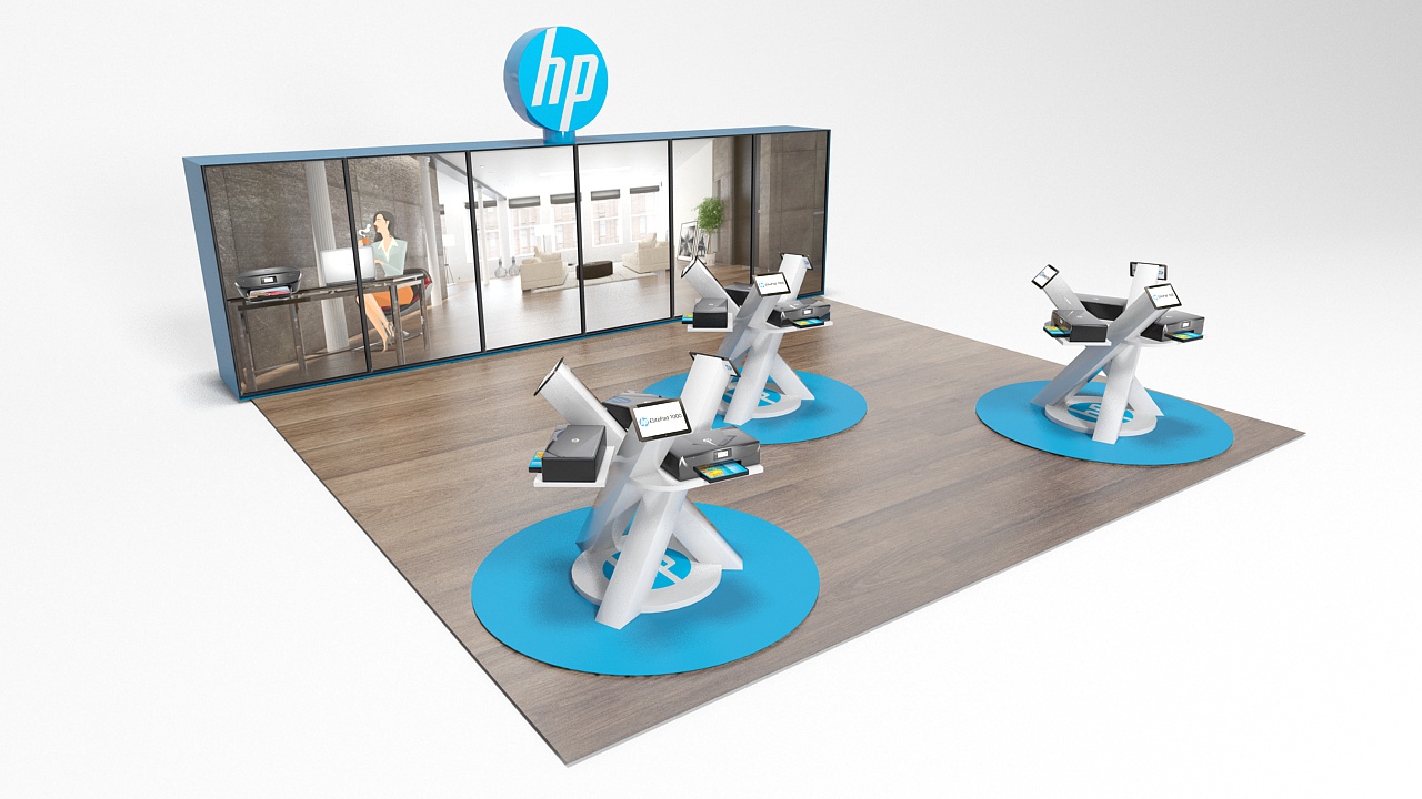HP printer experience showroom concept