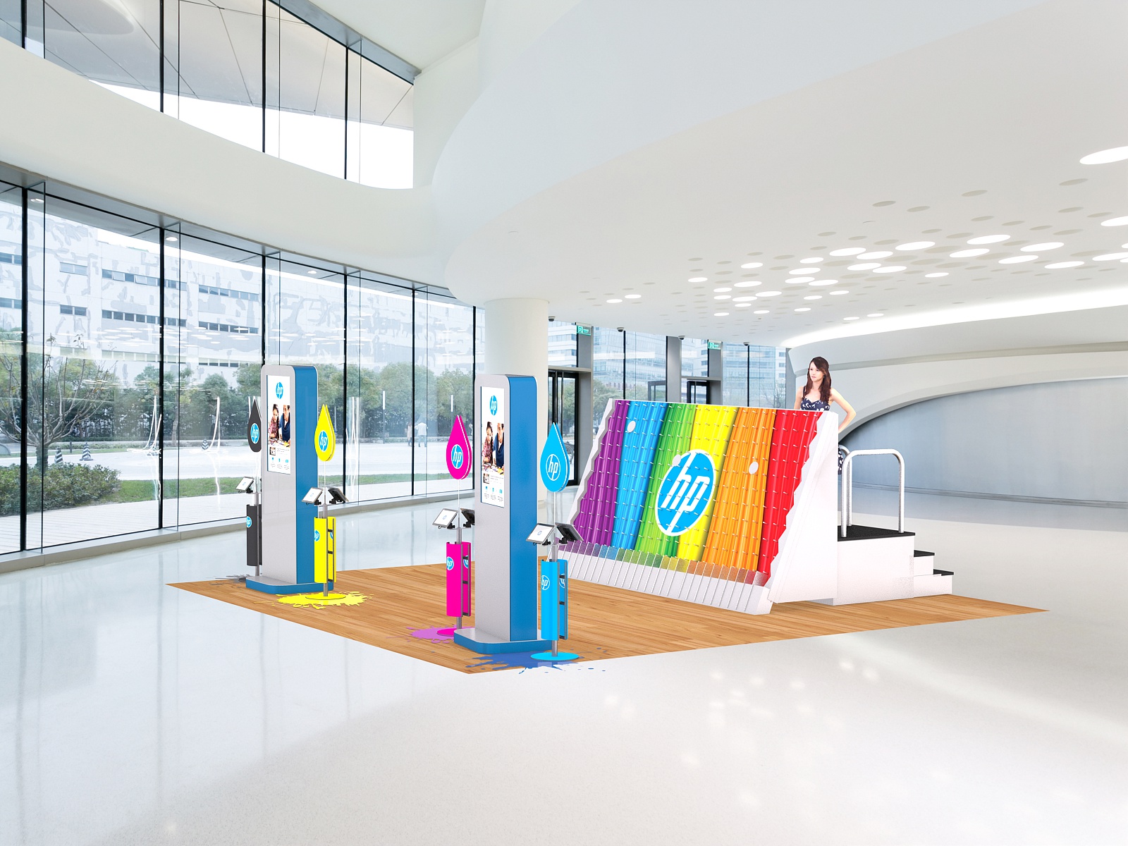 HP interactive rainbow activation concept