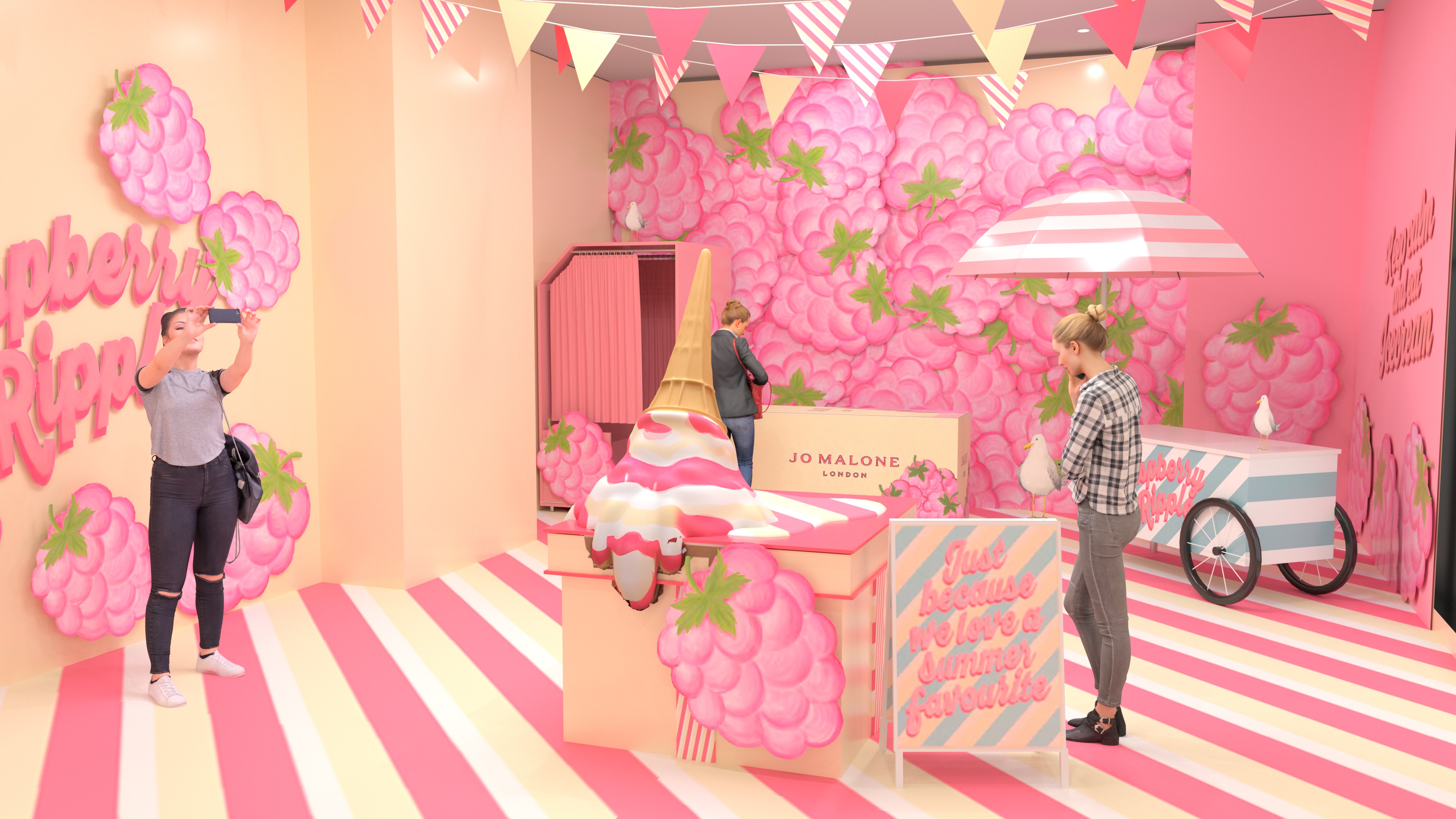 Jo Malone Raspberry Ripple immersive pop-up concept