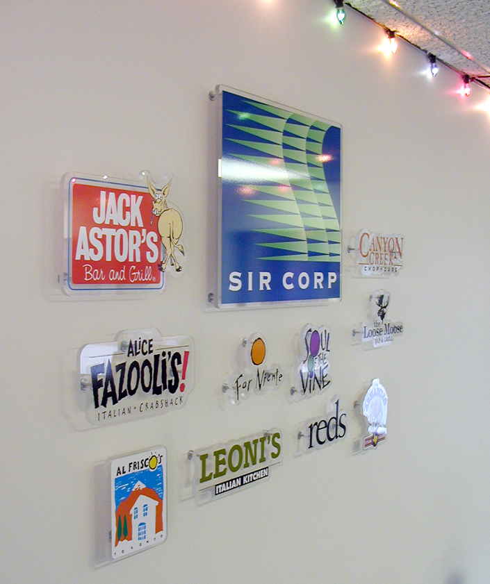 SIR Corp restaurant brand wall signage