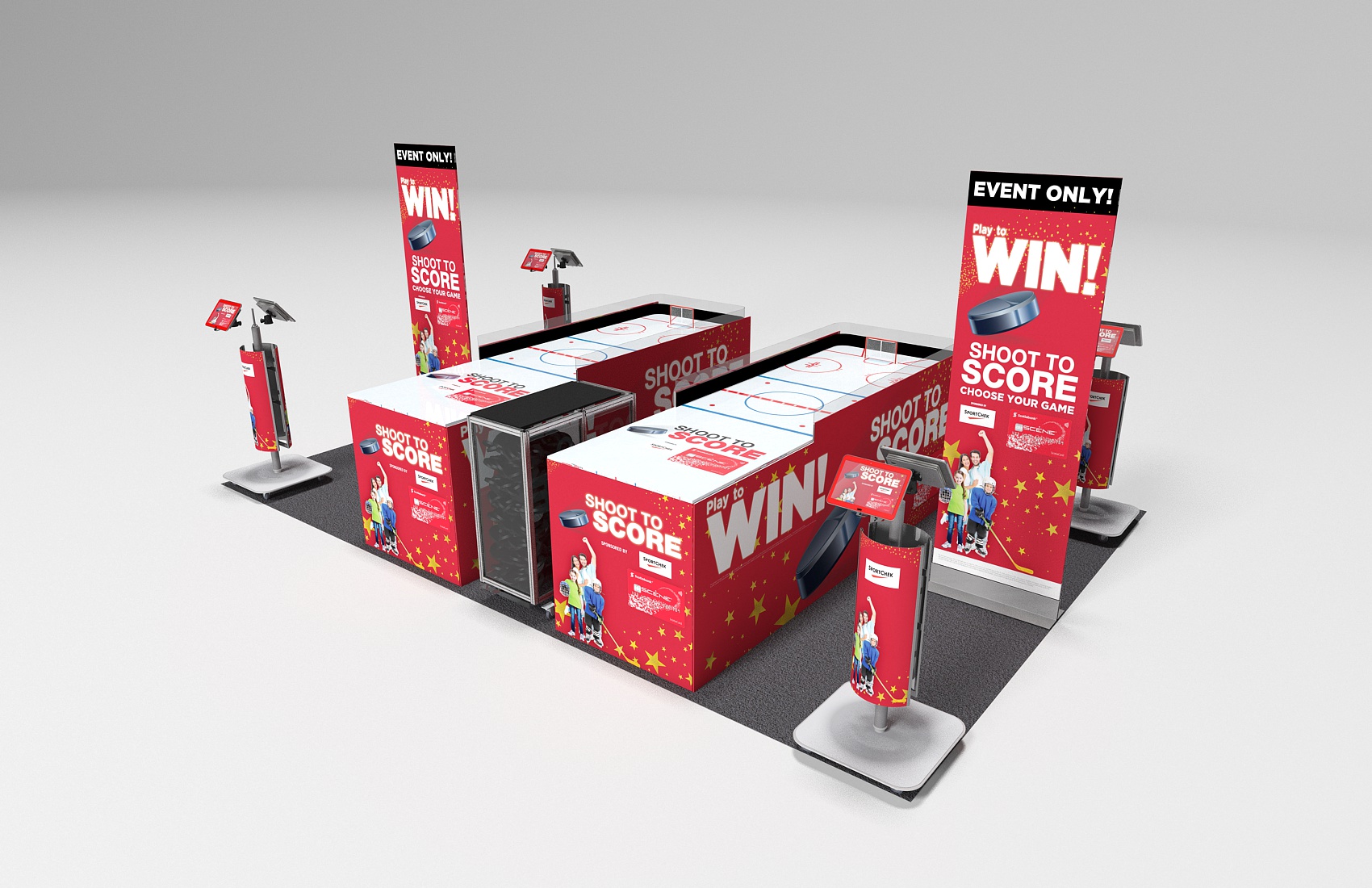 Sport Chek Shoot to Score game installation