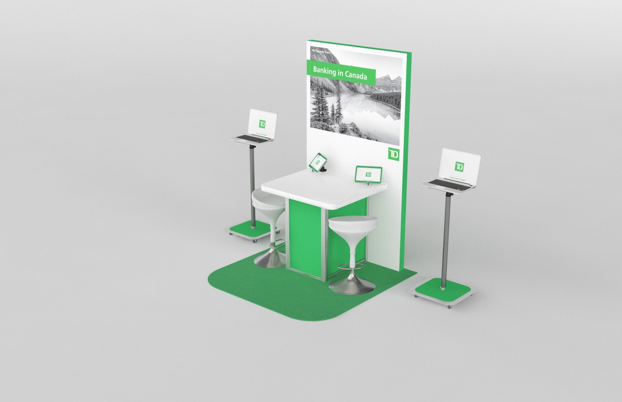 Compact TD Banking in Canada interactive display concept