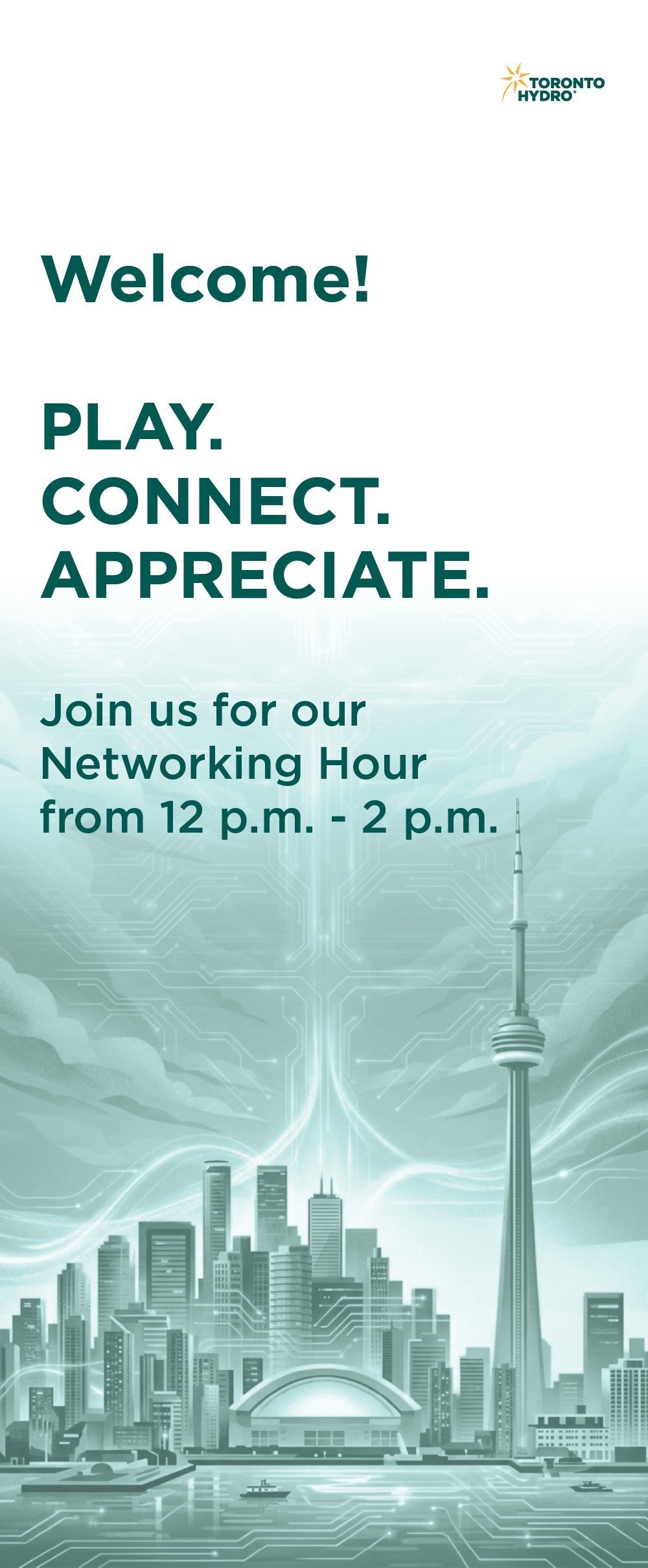 Toronto Hydro networking event welcome banner