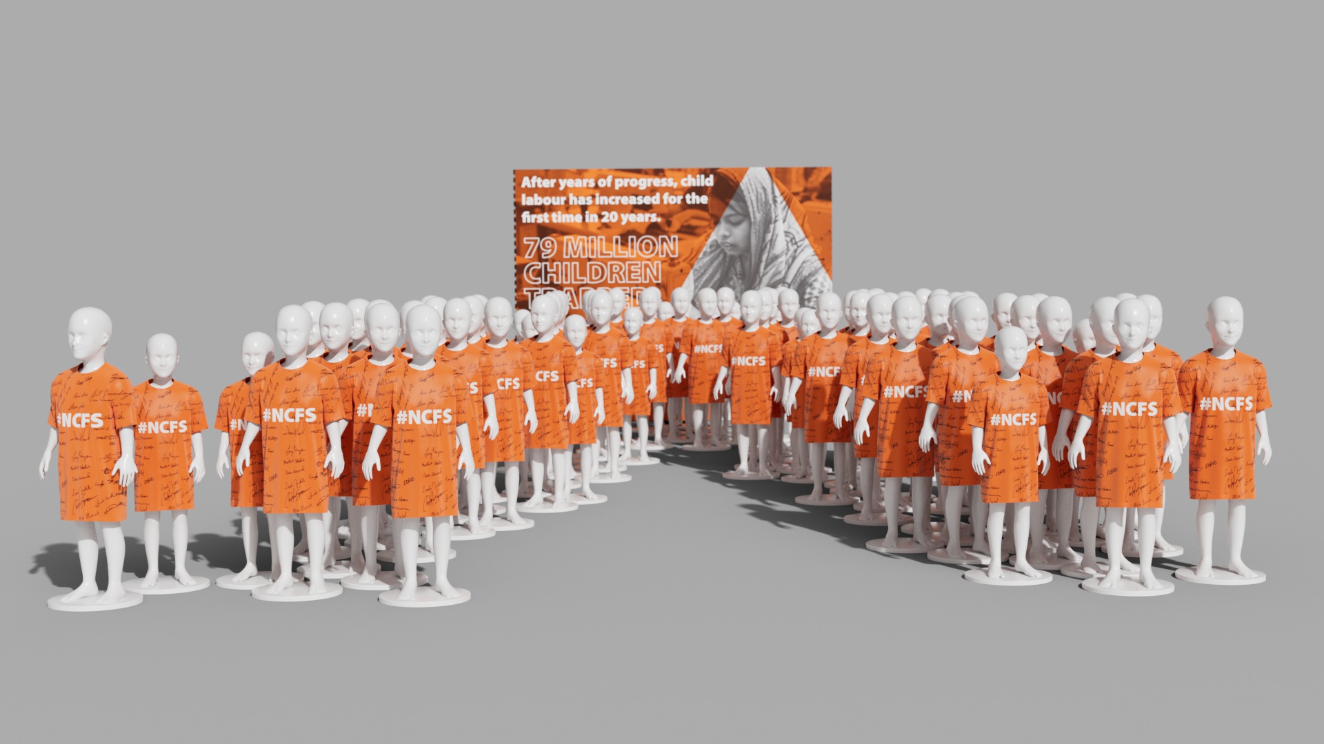 World Vision child labour awareness installation