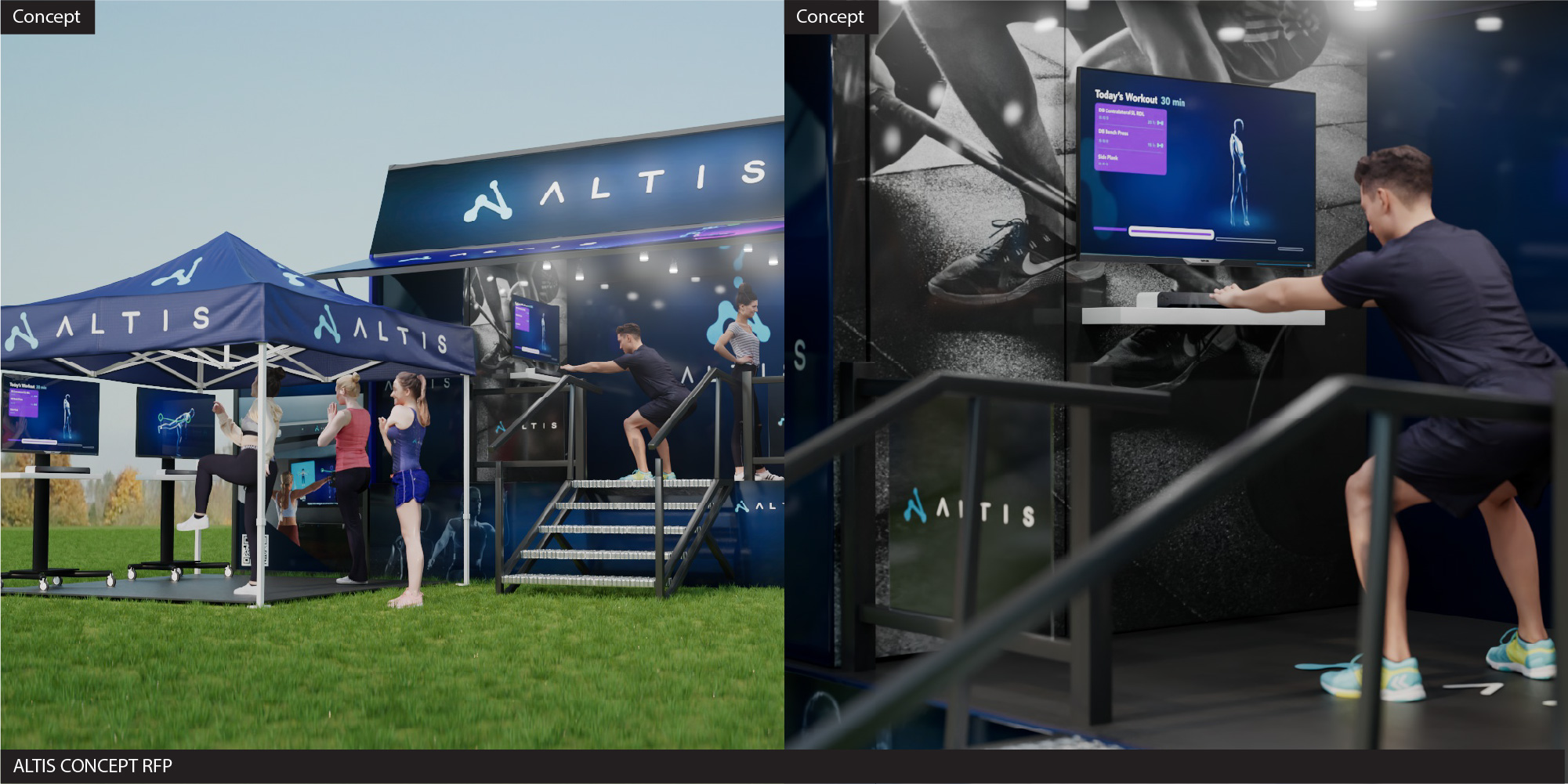 Altis fitness activation concept visuals