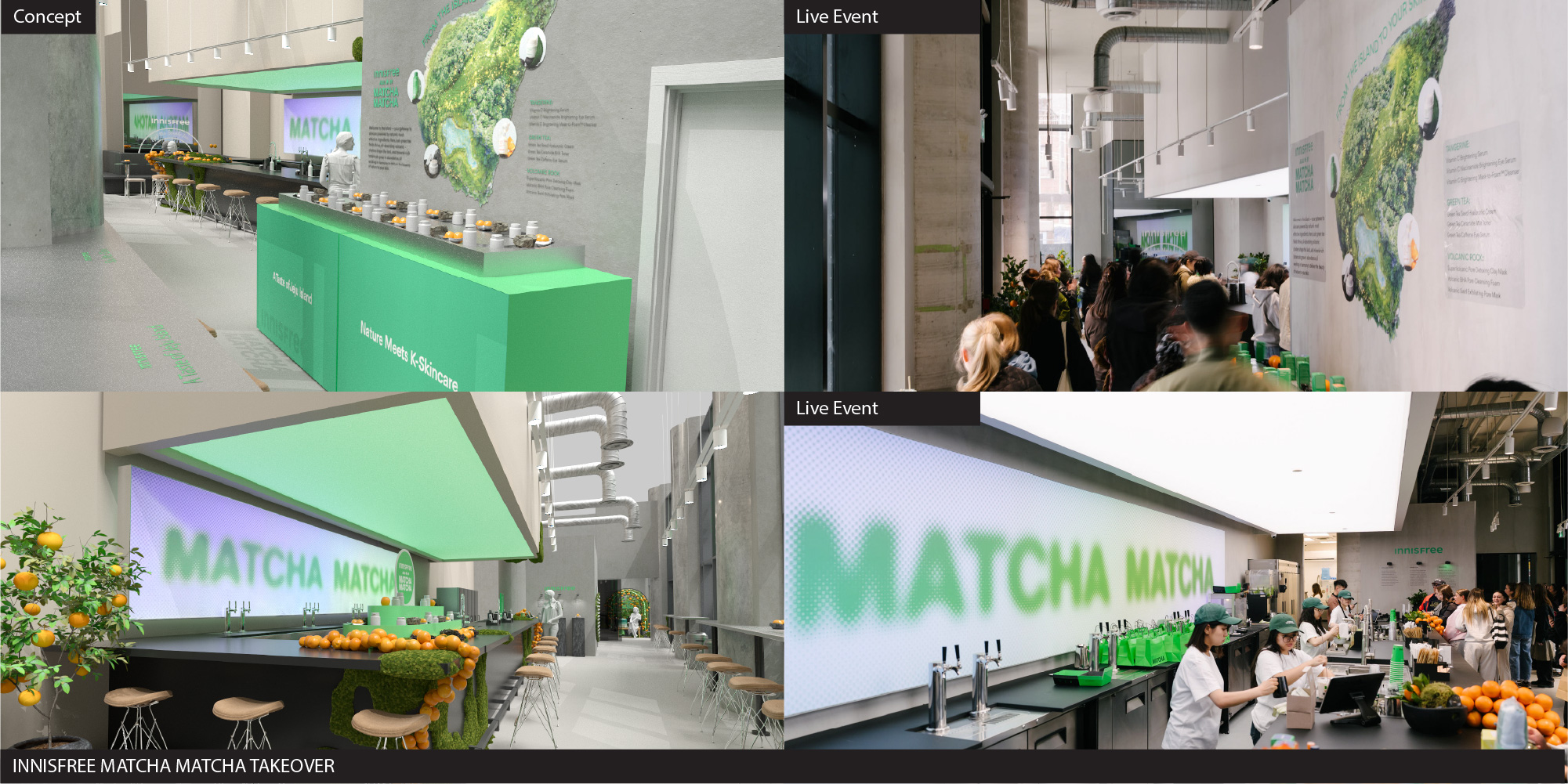 Innisfree Matcha Matcha concept and live event