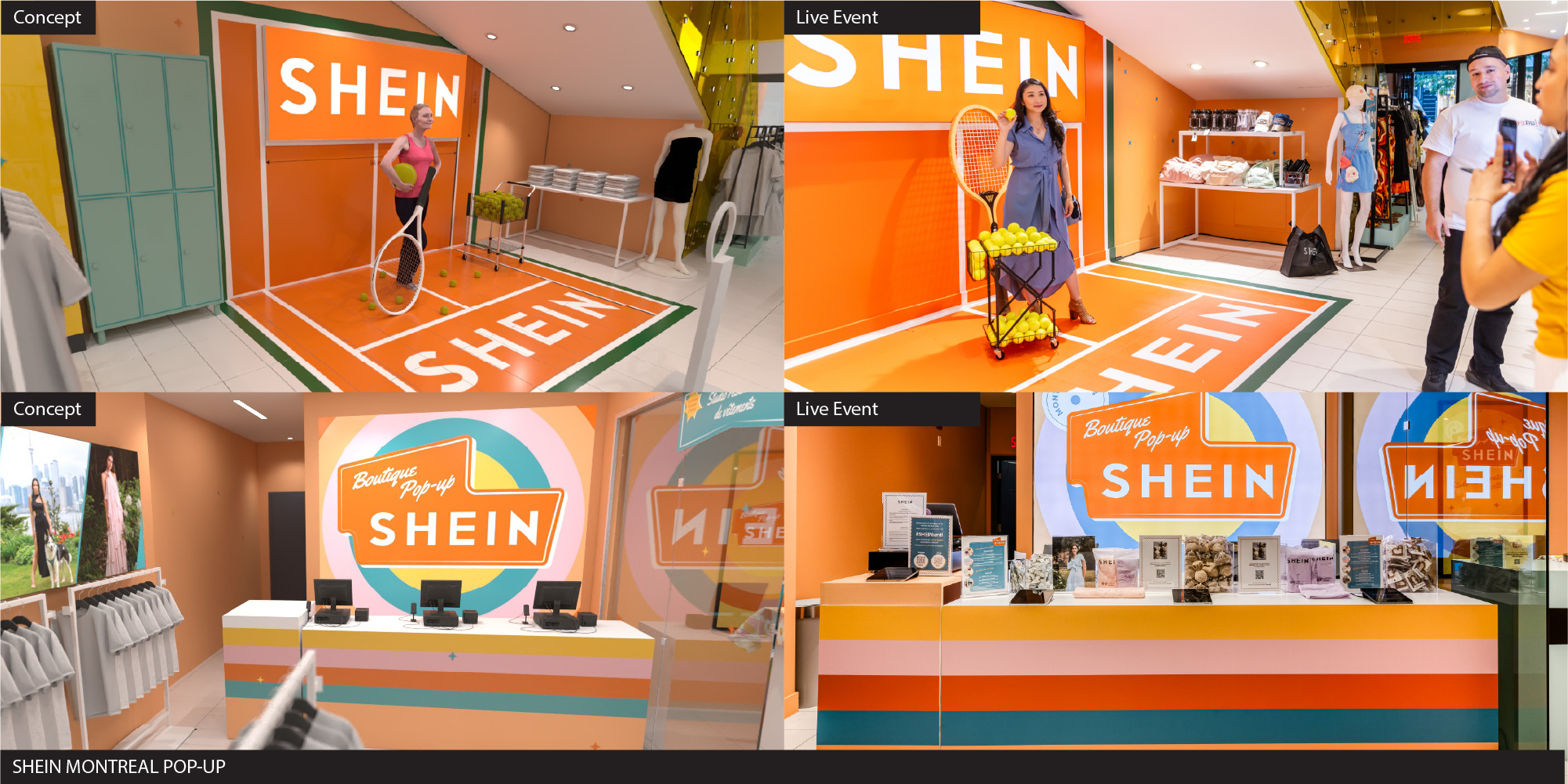 SHEIN Montreal pop-up concept and live event